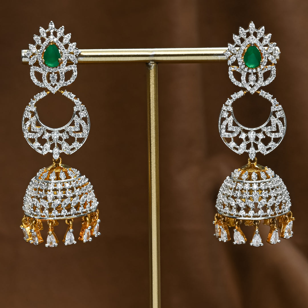 CZ Emerald Jhumka