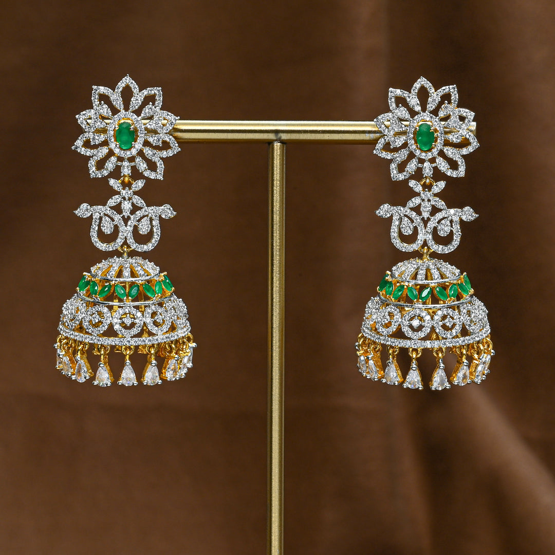 CZ Emerald Jhumka