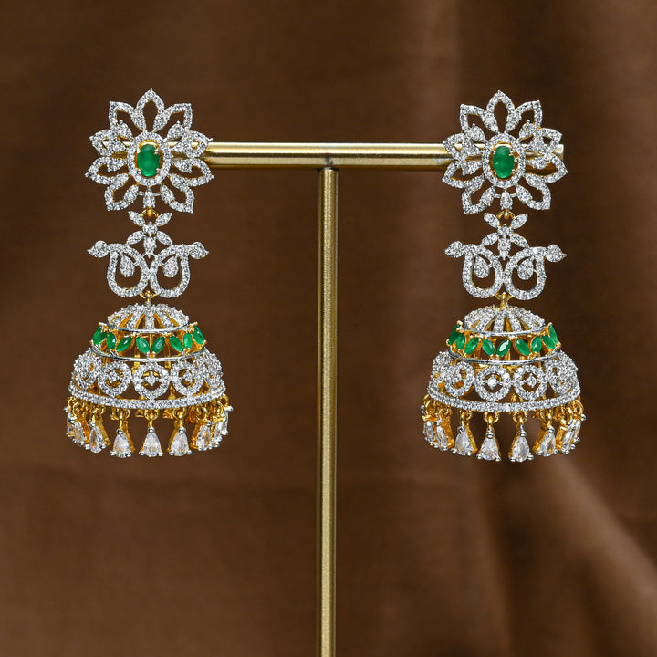 CZ Emerald Jhumka