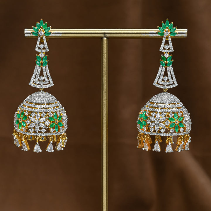 CZ Emerald Jhumka