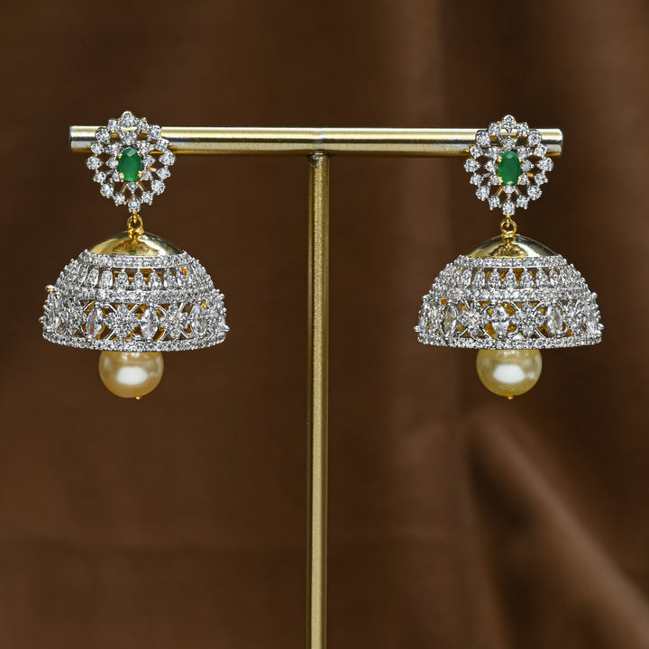 CZ Emerald Jhumka