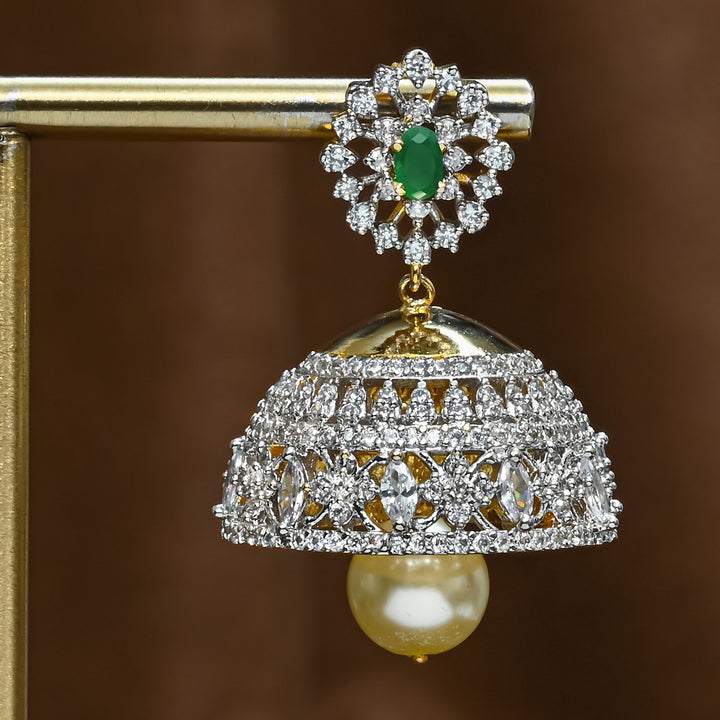 CZ Emerald Jhumka