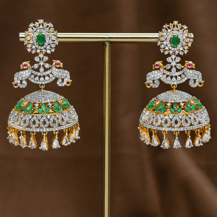 CZ Emerald Jhumka