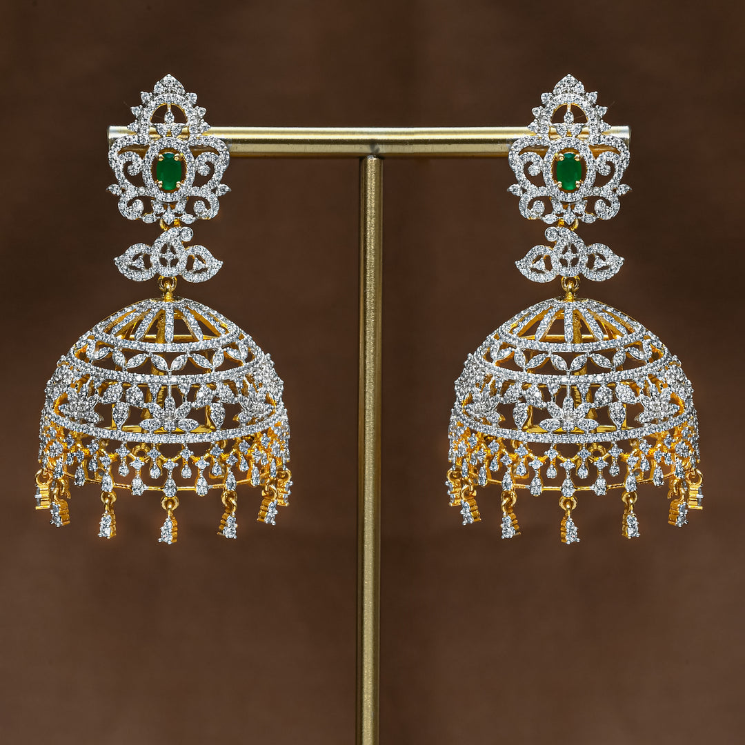 CZ Emerald Jhumka