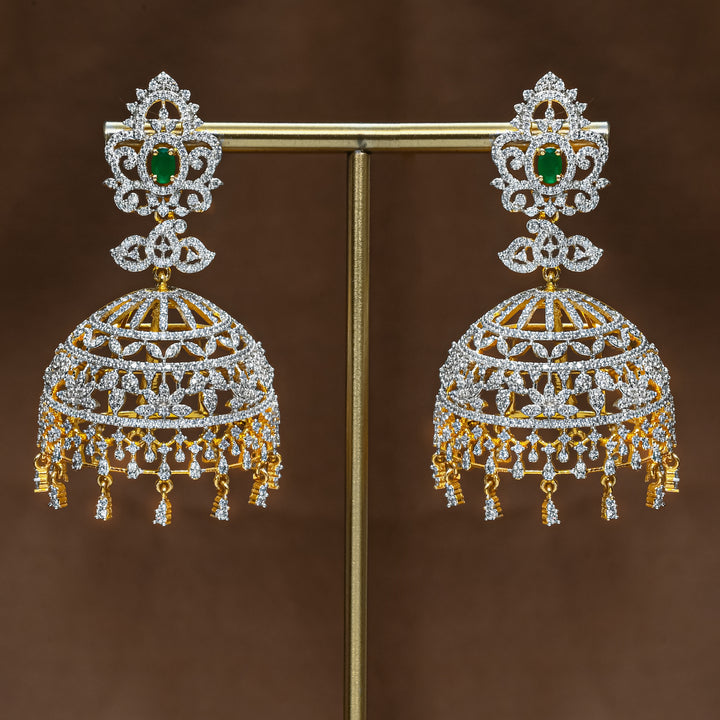 CZ Emerald Jhumka