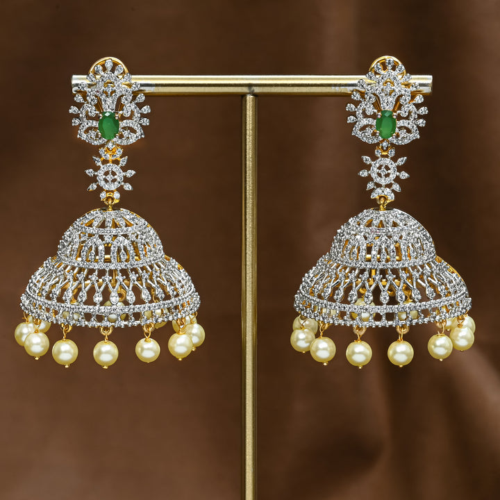 CZ Emerald Jhumka