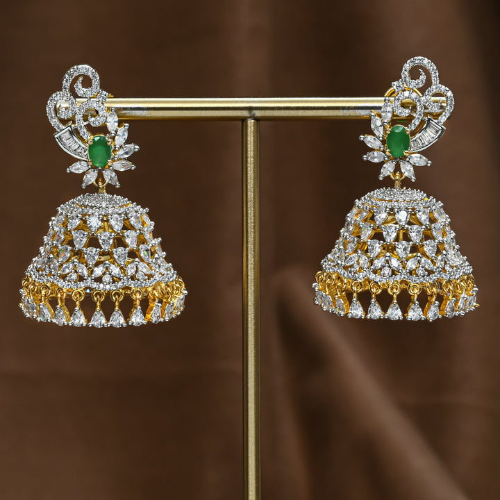 CZ Emerald Jhumka