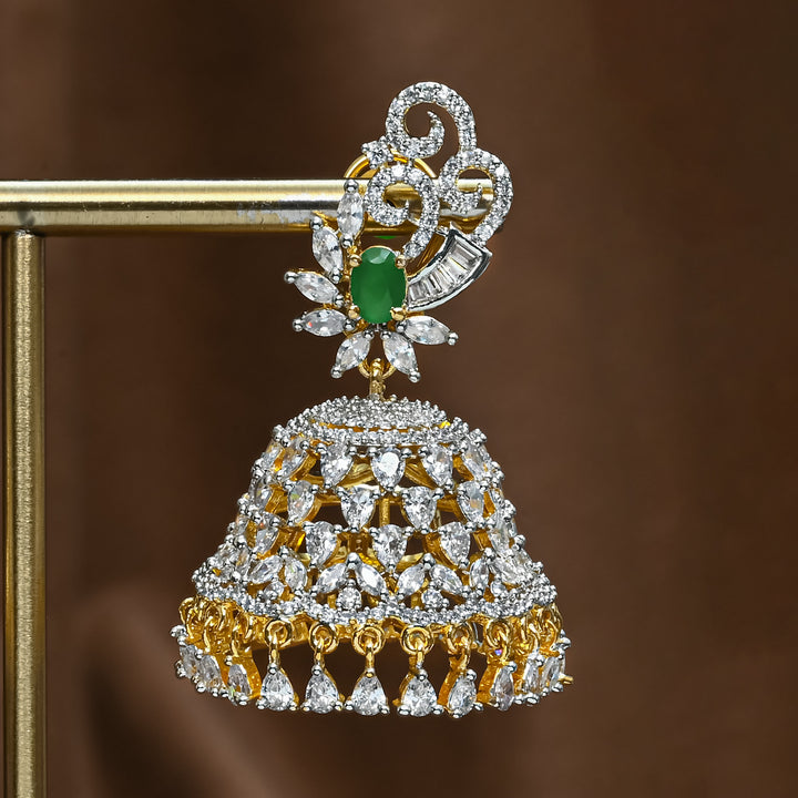 CZ Emerald Jhumka