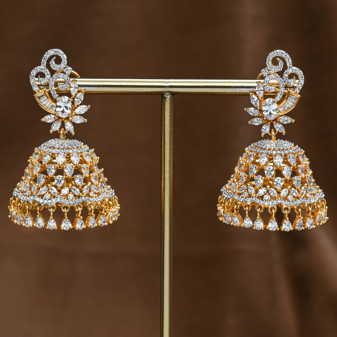 CZ Jhumka Earrings