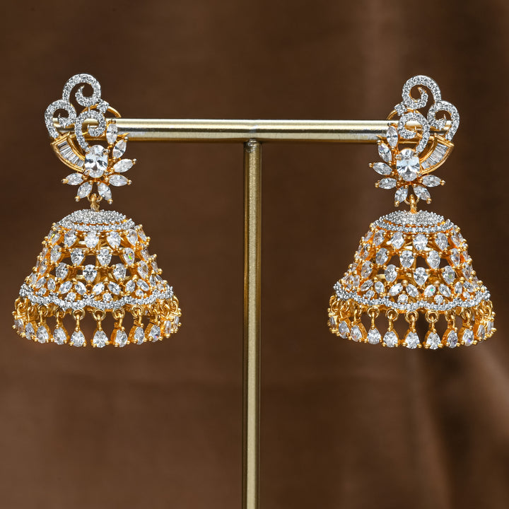 CZ Jhumka Earrings