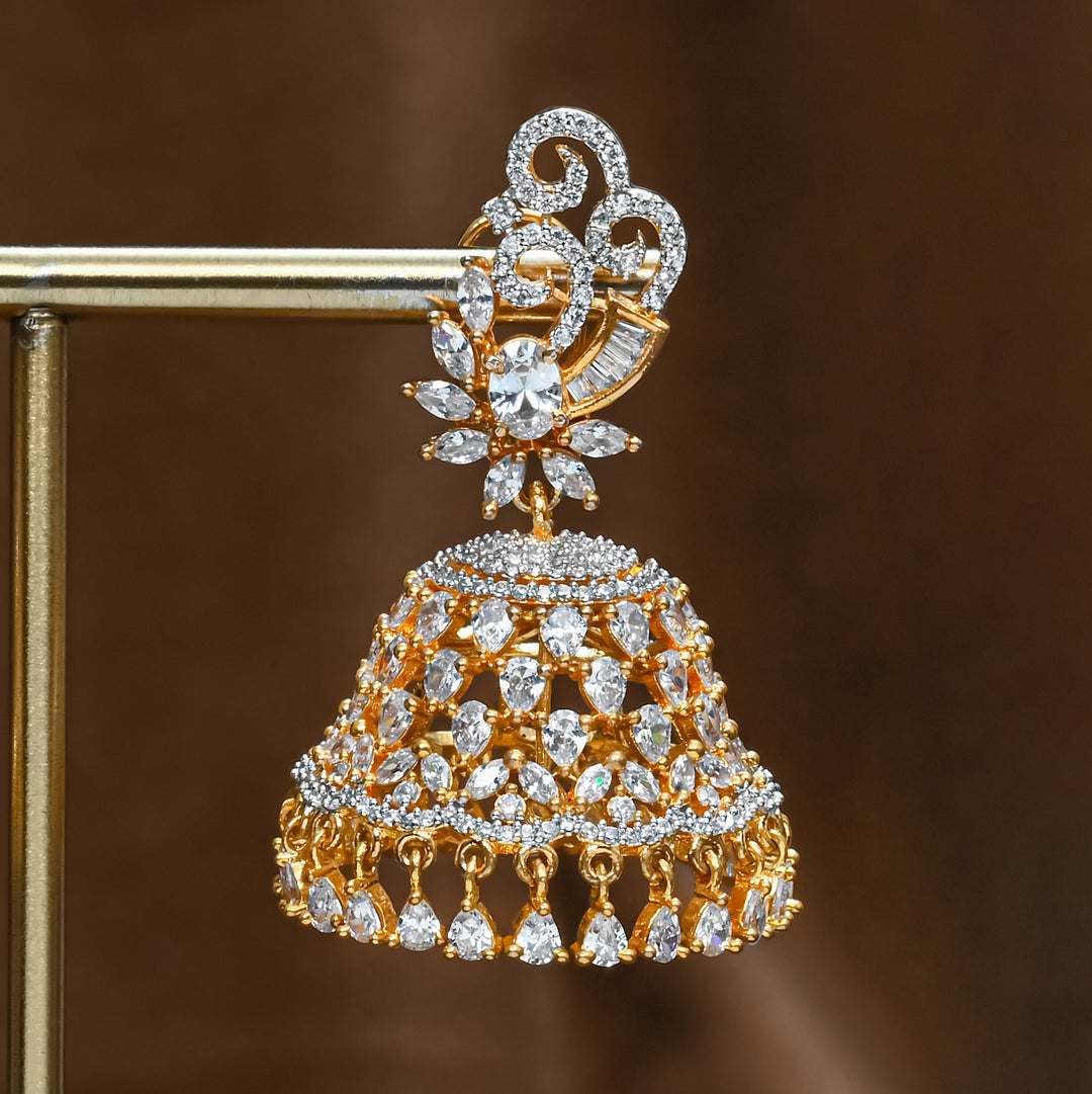 CZ Jhumka Earrings