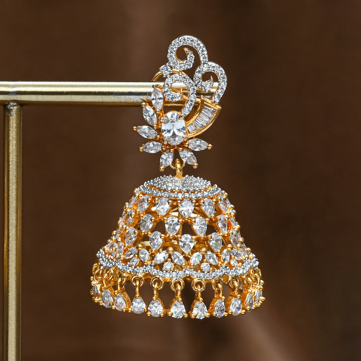 CZ Jhumka Earrings
