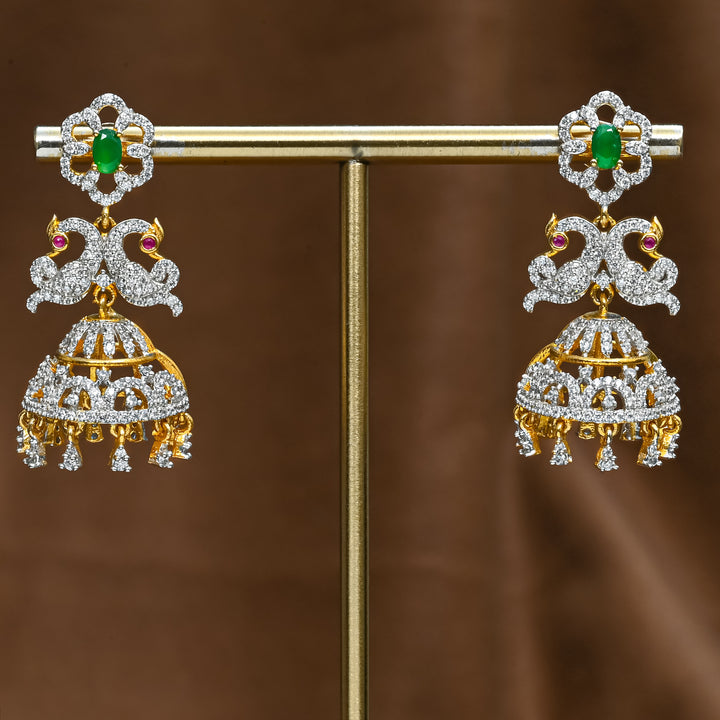 CZ Emerald Jhumka