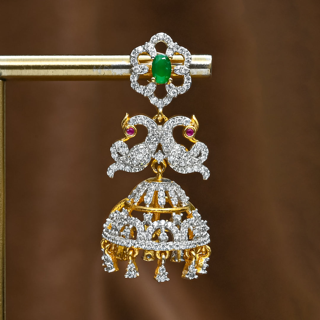 CZ Emerald Jhumka