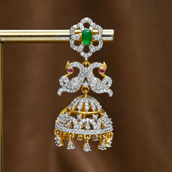 CZ Emerald Jhumka
