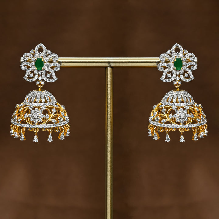 CZ Emerald Jhumka