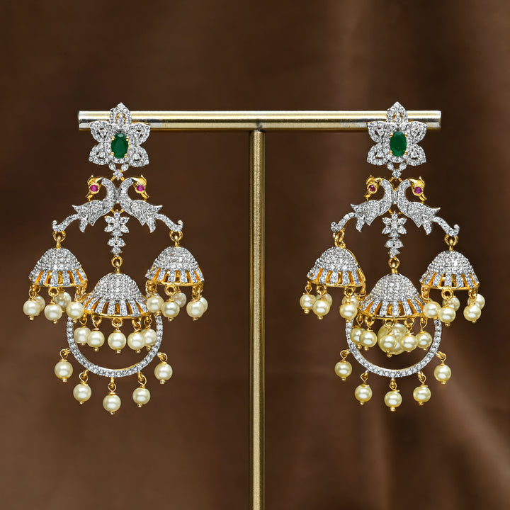 CZ Emerald Jhumka