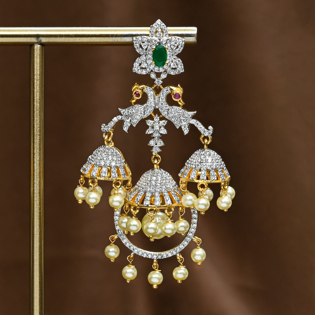 CZ Emerald Jhumka