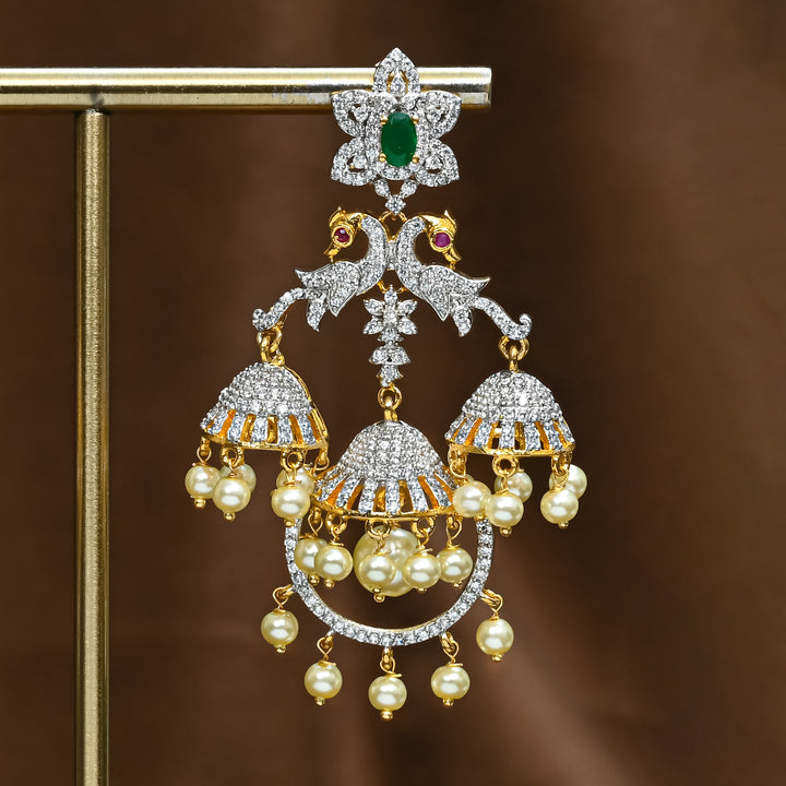 CZ Emerald Jhumka