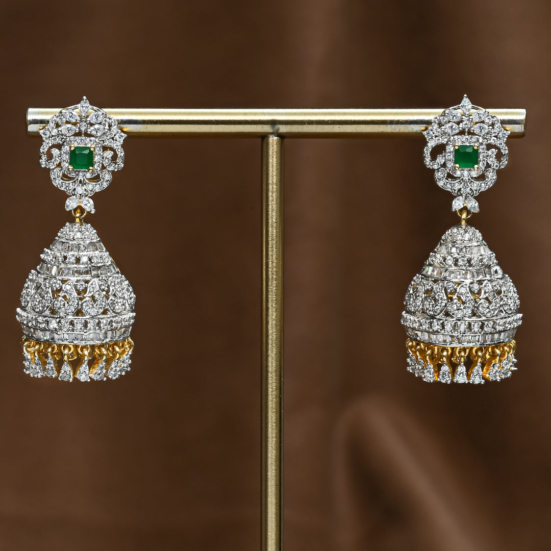 CZ Emerald Jhumka