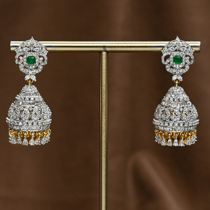 CZ Emerald Jhumka