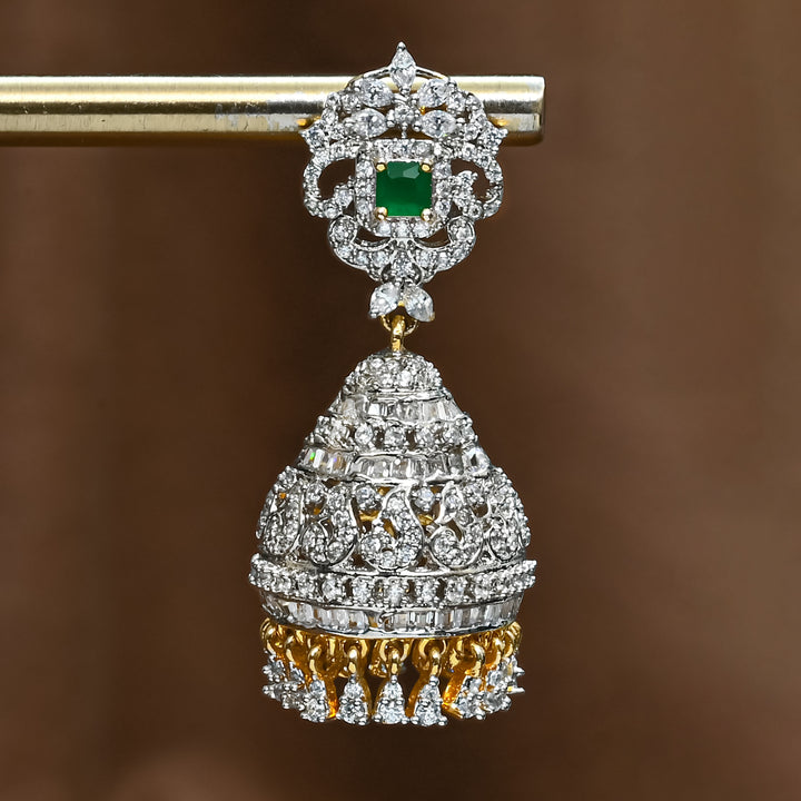 CZ Emerald Jhumka