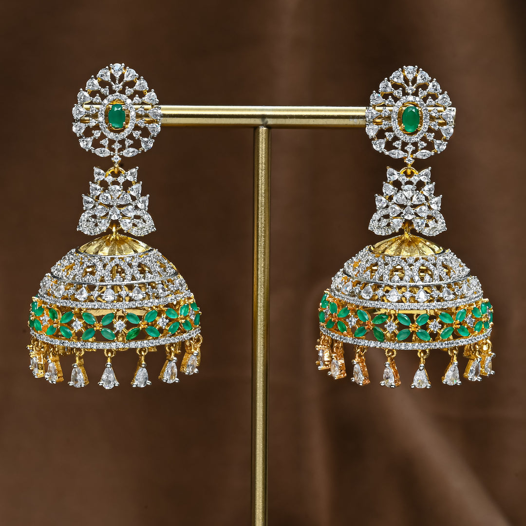 CZ Emerald Jhumka