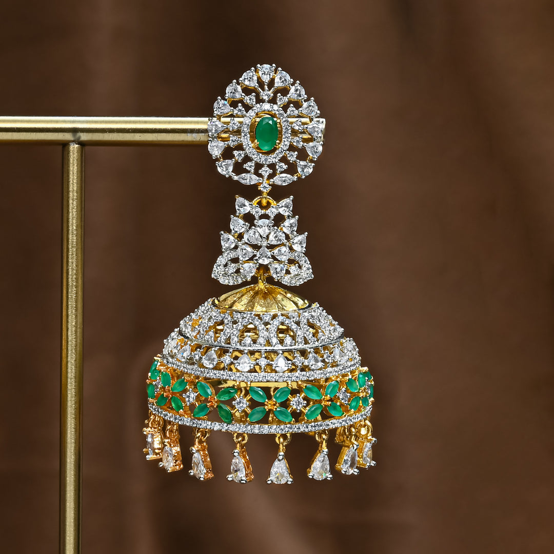 CZ Emerald Jhumka