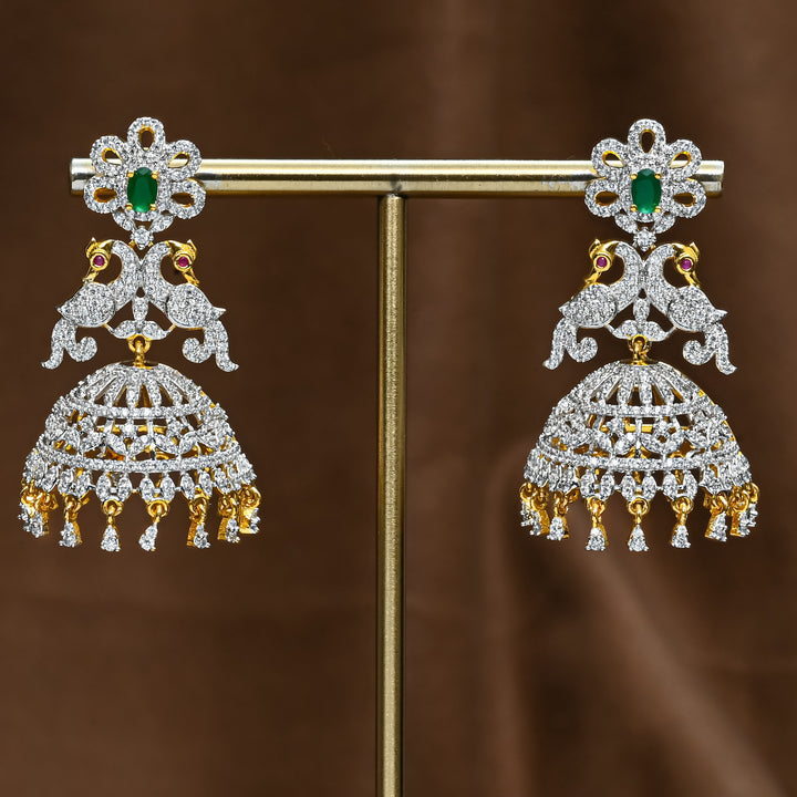 CZ Emerald Jhumka