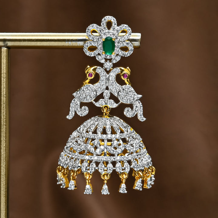 CZ Emerald Jhumka