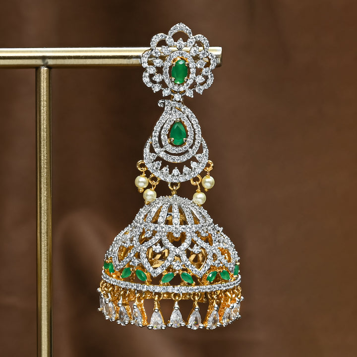 CZ Emerald Jhumka