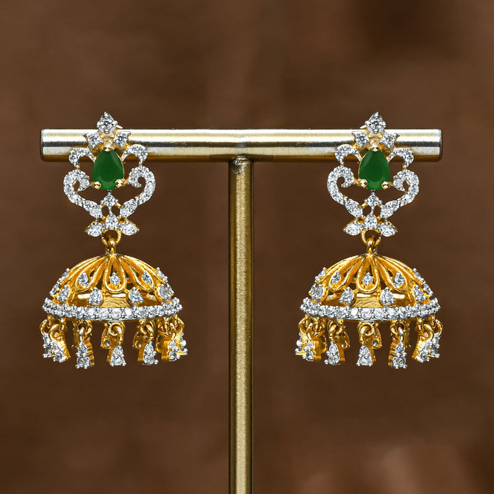 CZ Emerald Jhumka