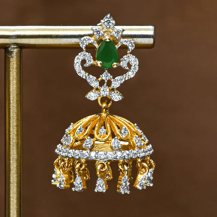 CZ Emerald Jhumka