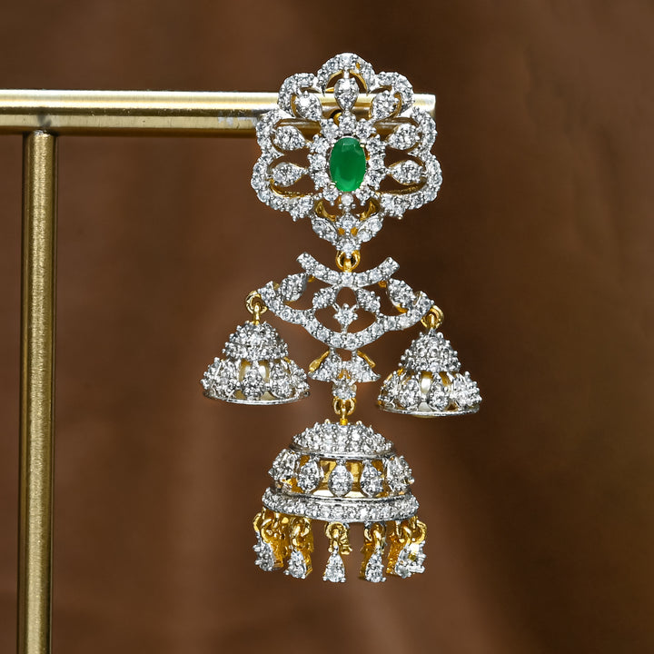 CZ Emerald Jhumka