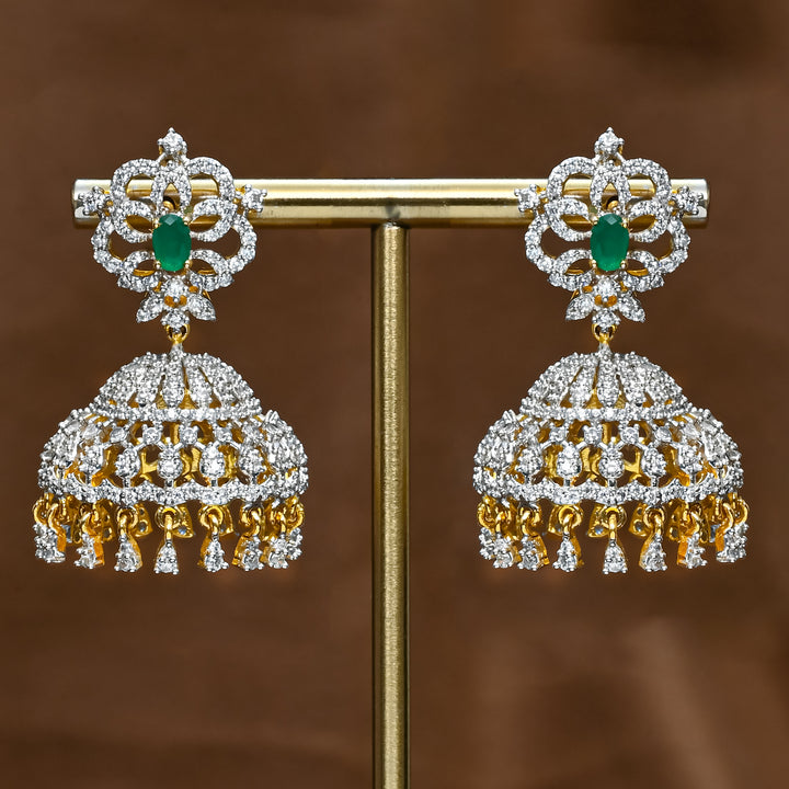 CZ Emerald Jhumka