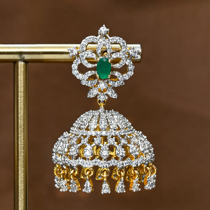 CZ Emerald Jhumka