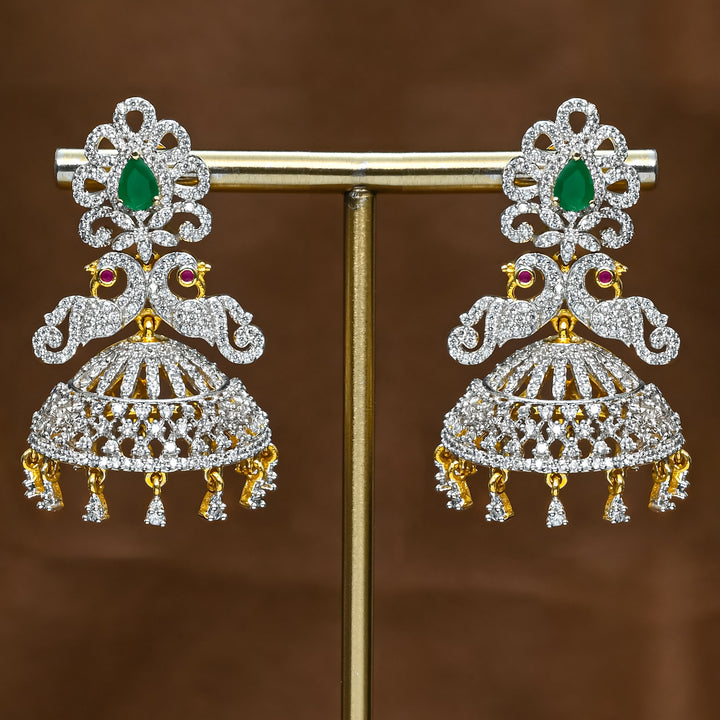CZ Emerald Jhumka