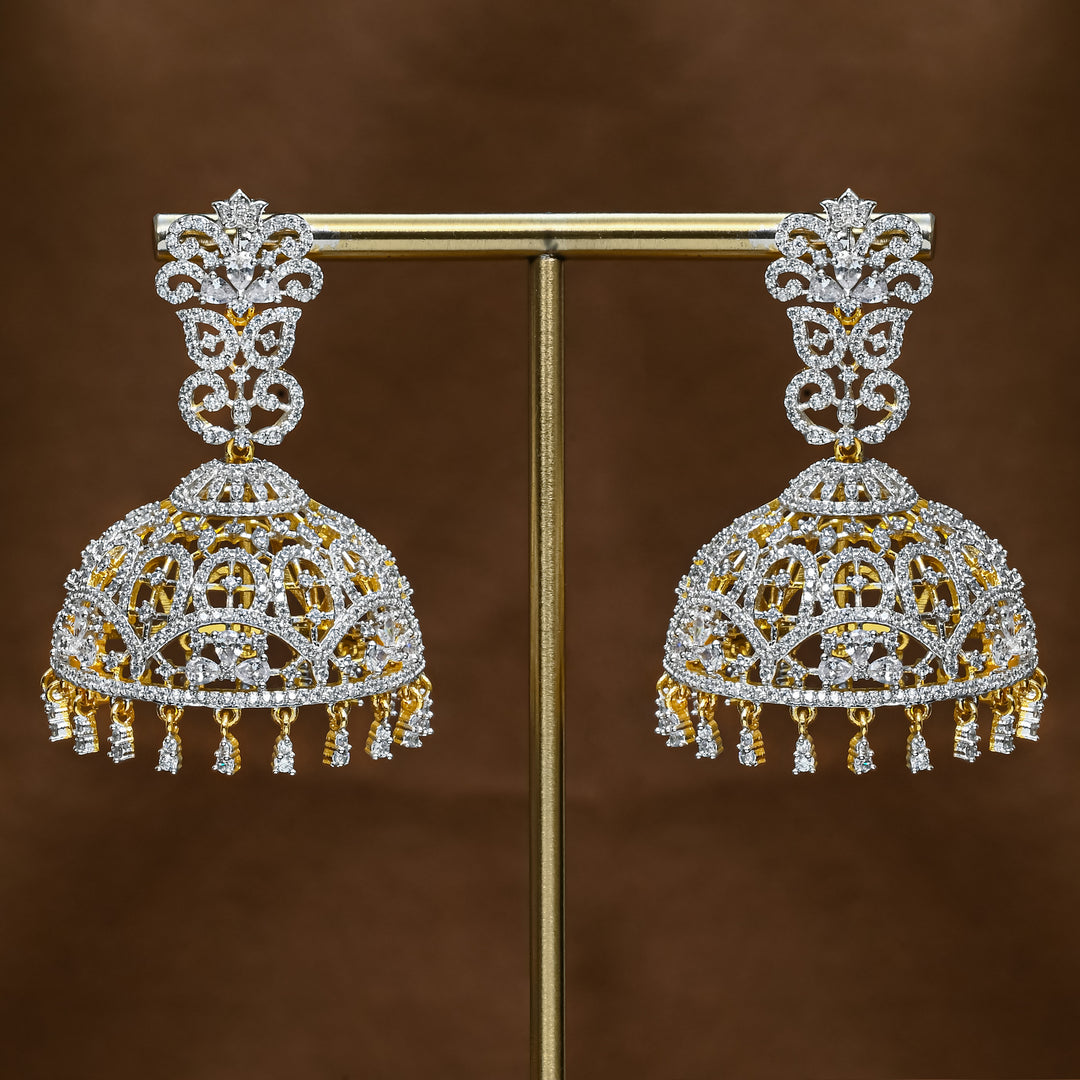 CZ Jhumka Earrings