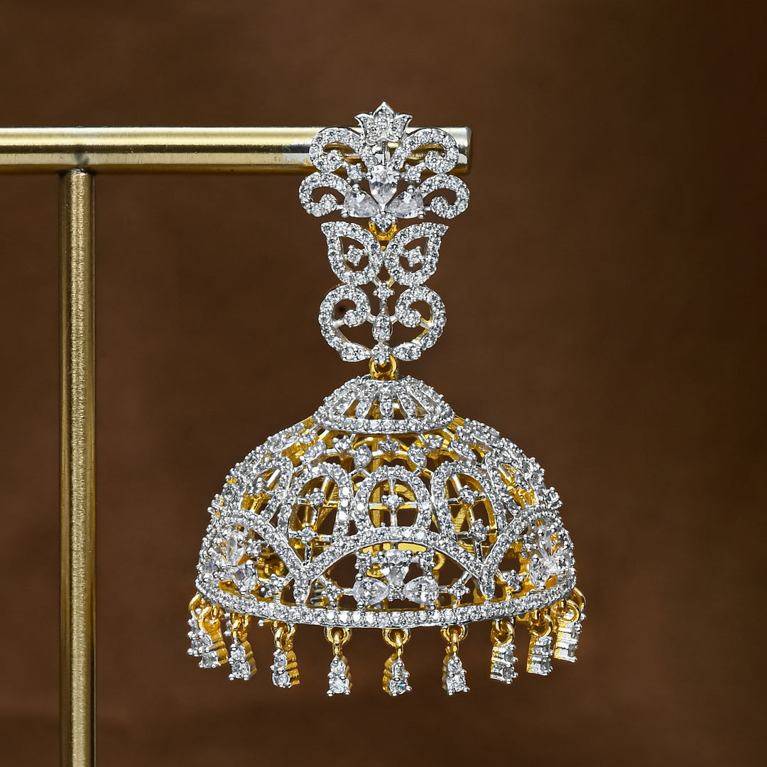 CZ Jhumka Earrings