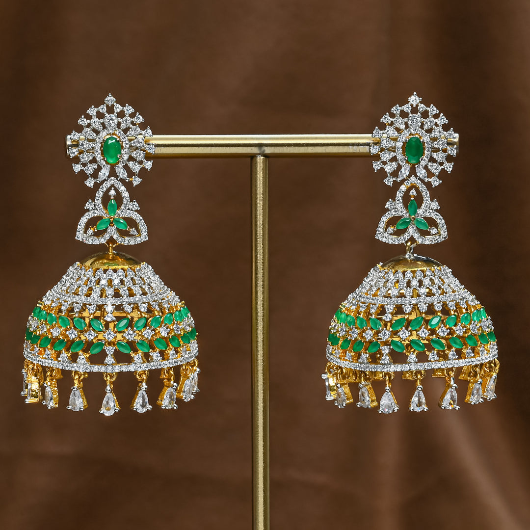 CZ Emerald Jhumka