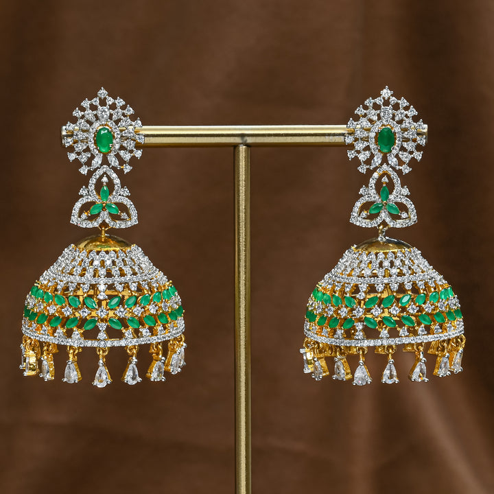 CZ Emerald Jhumka