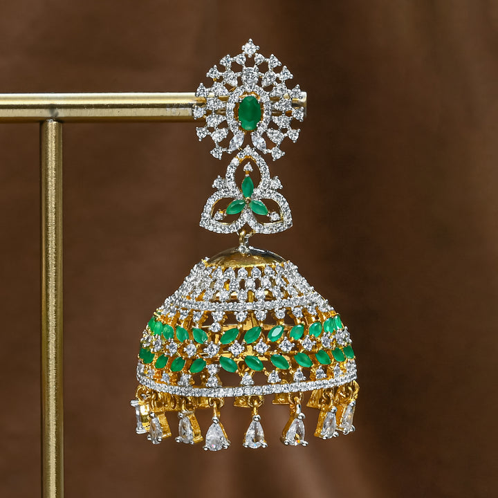 CZ Emerald Jhumka