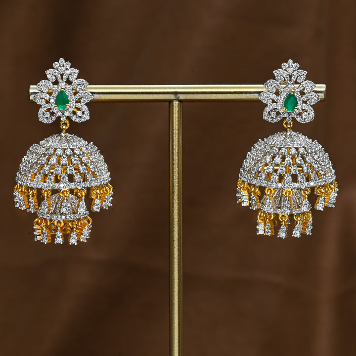CZ Emerald Jhumka