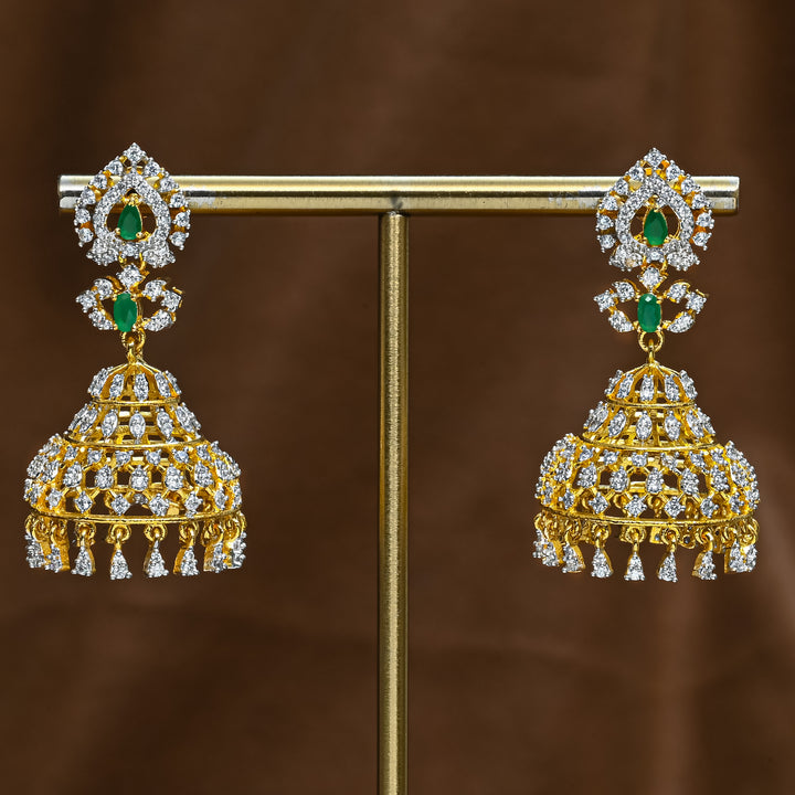 CZ Emerald Jhumka