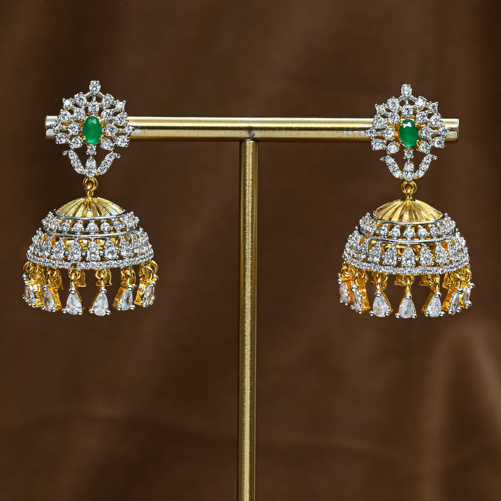 CZ Emerald Jhumka