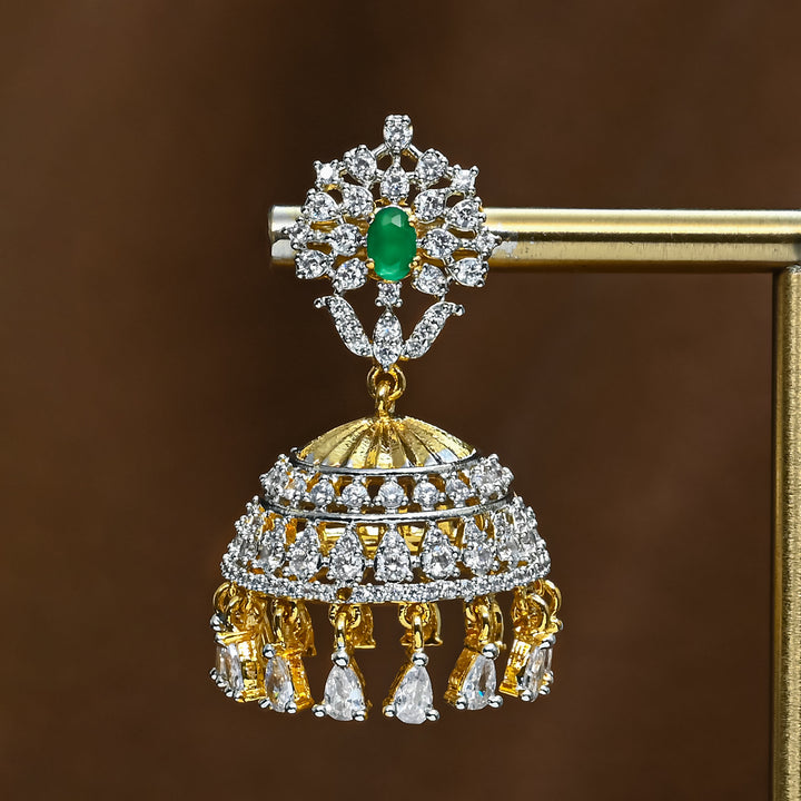 CZ Emerald Jhumka