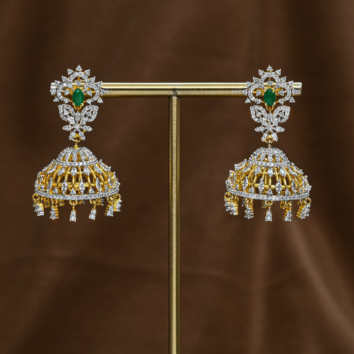 CZ Emerald Jhumka