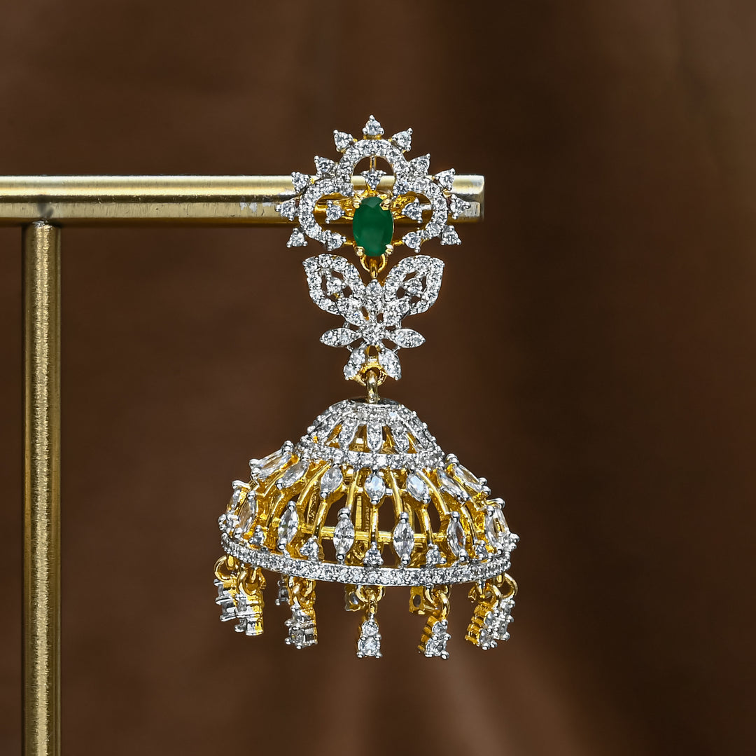 CZ Emerald Jhumka
