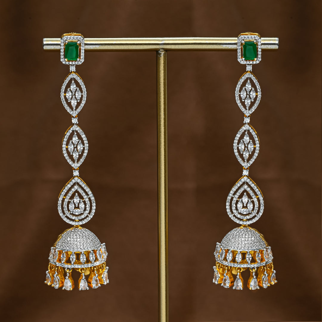 CZ Emerald Jhumka