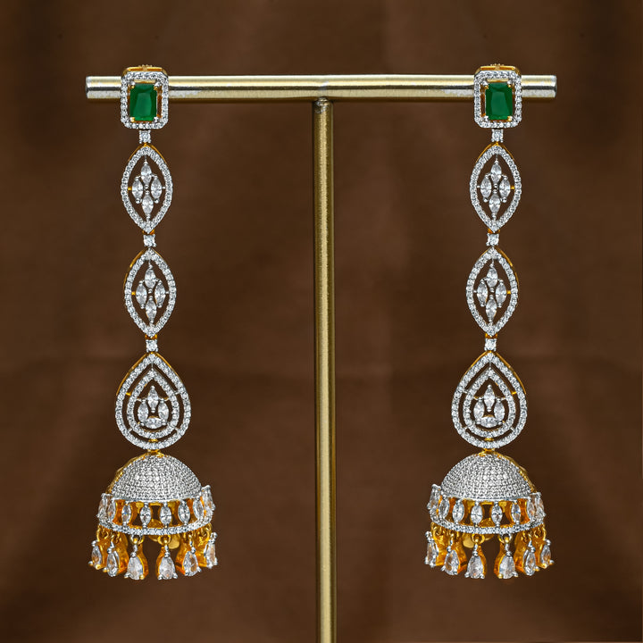 CZ Emerald Jhumka